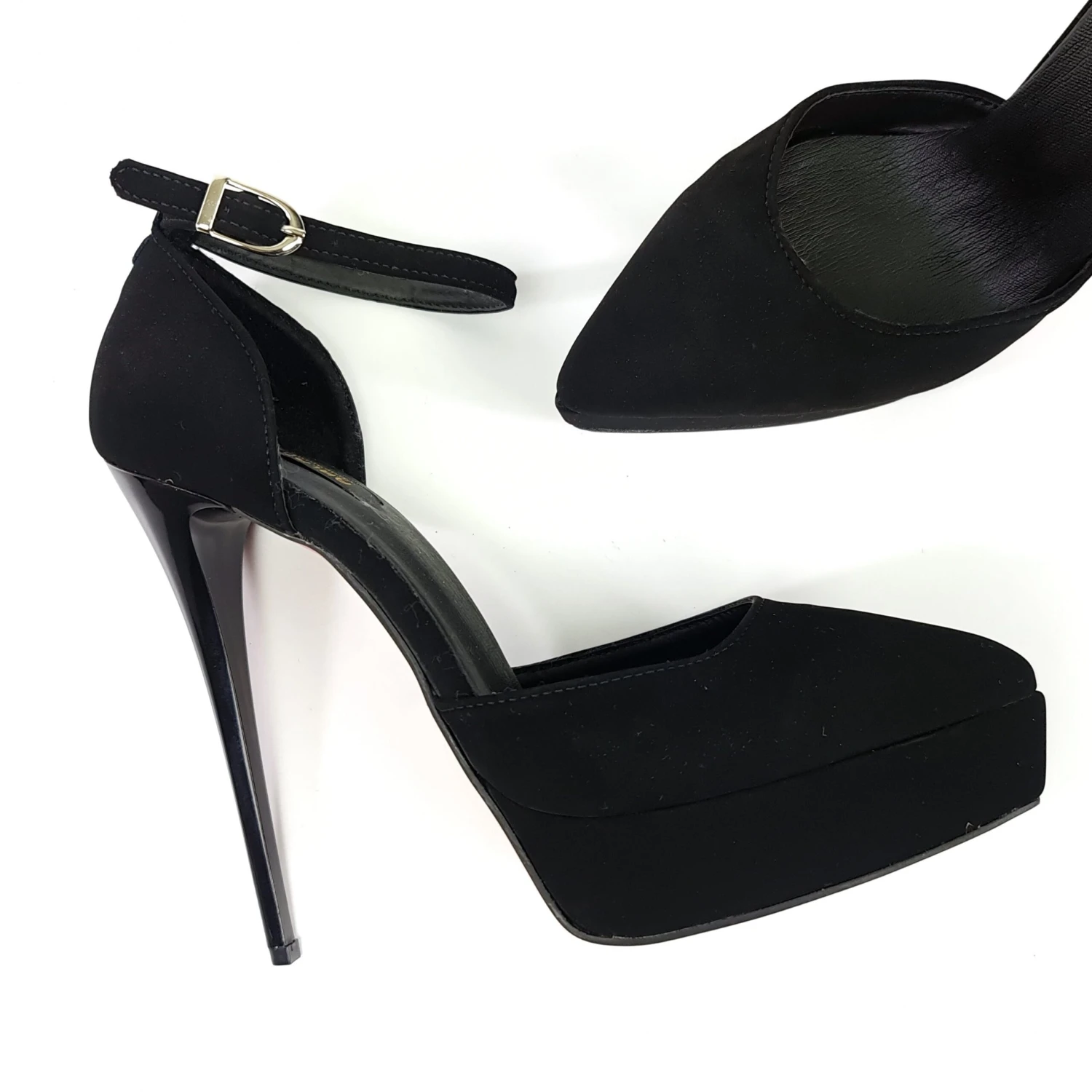 Platform Stiletto Black Suede Ankle 3 Platform Stiletto Black Suede Ankle - Image 3