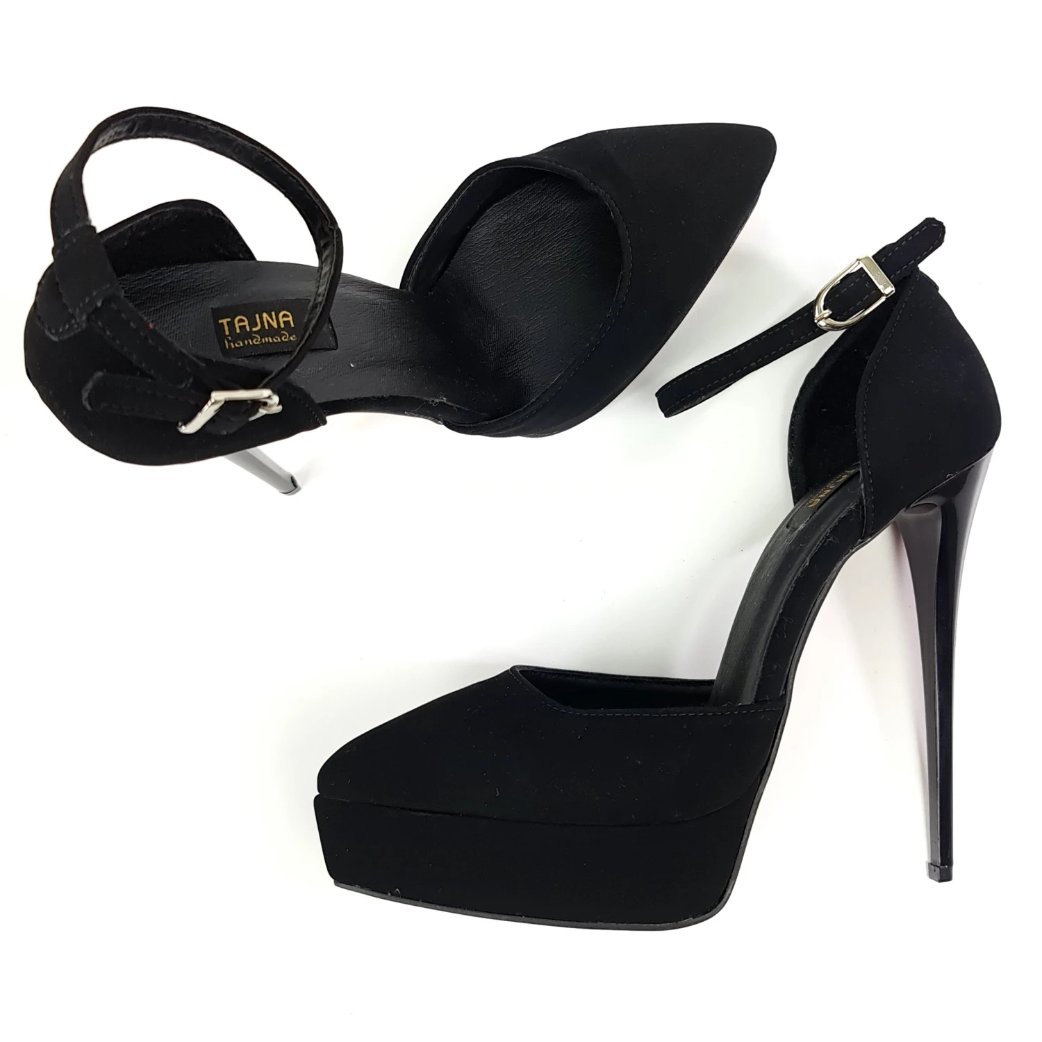 Platform Stiletto Black Suede Ankle 4 Platform Stiletto Black Suede Ankle - Image 4