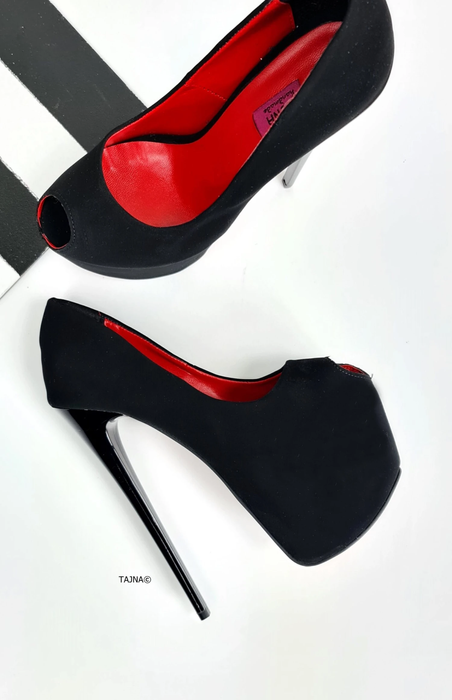 Black Suede Fishmouth Classic High Heels 2 Black Suede Fishmouth Classic High Heels - Image 2