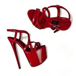 Red Gloss High Heel Platform Sandals -Tajna Shoes tajna club high heel shoes handmade to order 163 ba9d117f 54fd 4e62 83ed 3cf99c820adf