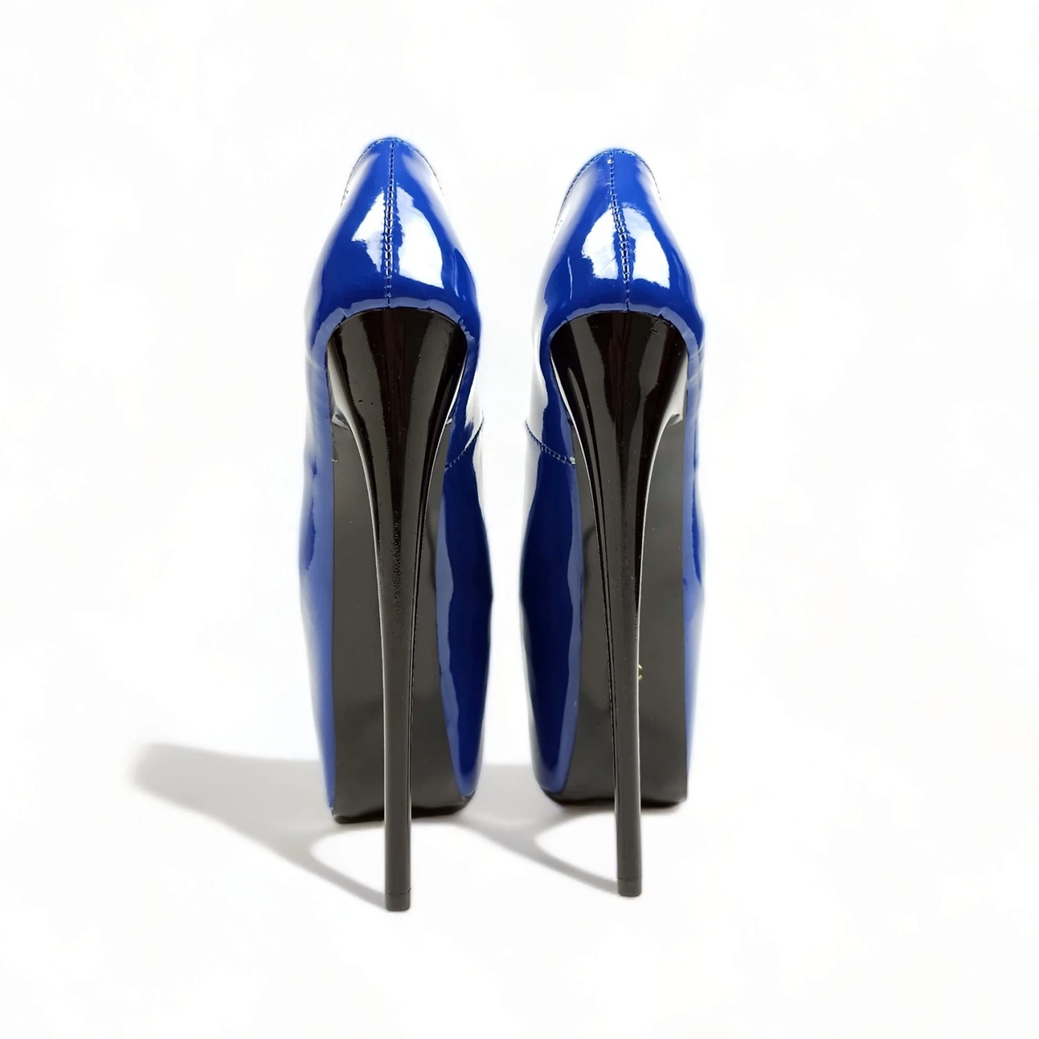 Electric Blue Patent High Heel Platform Shoes 4 Electric Blue Patent High Heel Platform Shoes - Image 4
