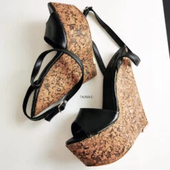 Black Ankle Strap Wedge Sandals 8 Black Ankle Strap Wedge Sandals -Tajna Shoes wedge sandals 3