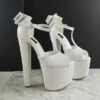 Ribbon Back White Bridal High Heels