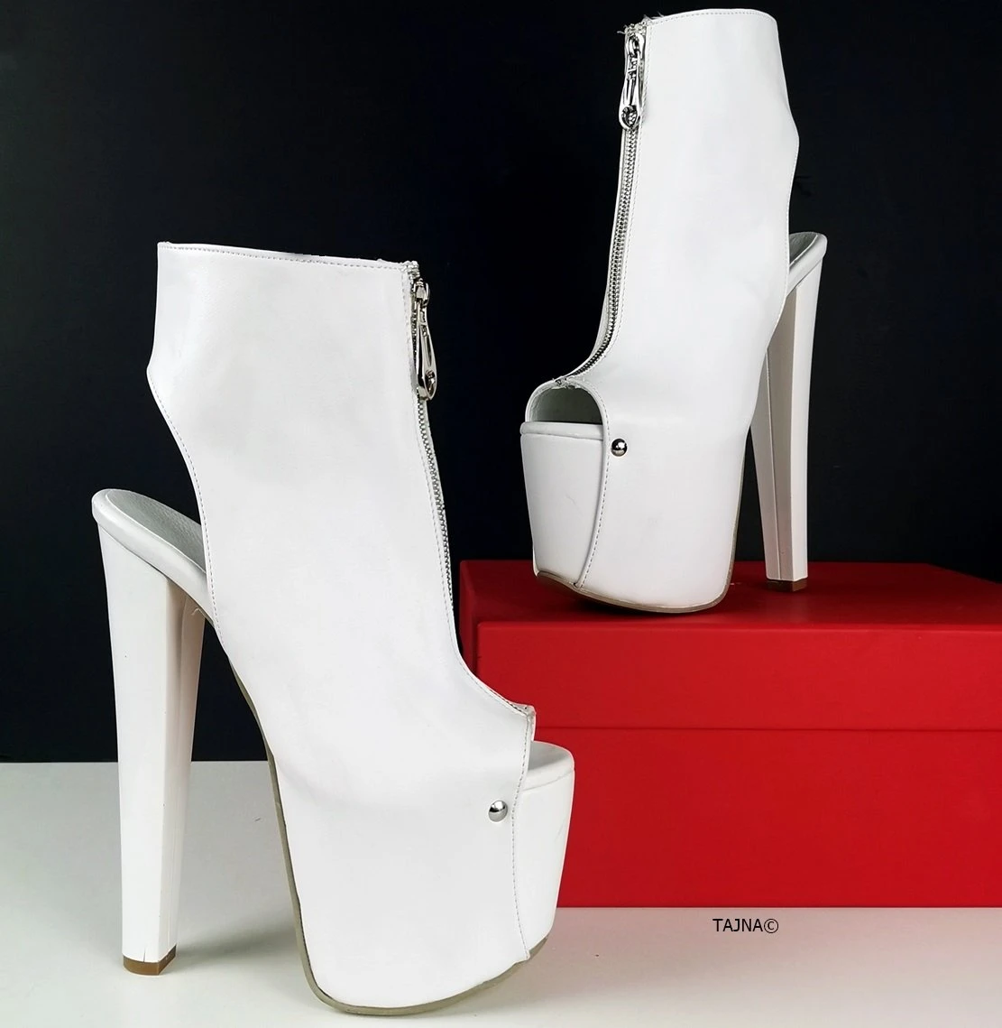 Sling Back Zipper Detail Ankle Heels 1 Sling Back Zipper Detail Ankle Heels